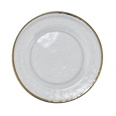 Metallic Rim Glass Salad Plates - Gold Set of 4 Park Designs - The Fox Decor